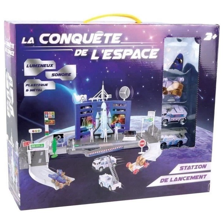 Station lancement navette espace - MGM - 3 véhicules métal - Stickers offerts Station lancement navette espace - MGM - 3 véhicules métal - Stickers offerts