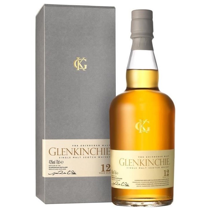 Glenkinchie Single Malt Scotch - Whisky 12 ans - 43,0 % Vol. - 70 cl