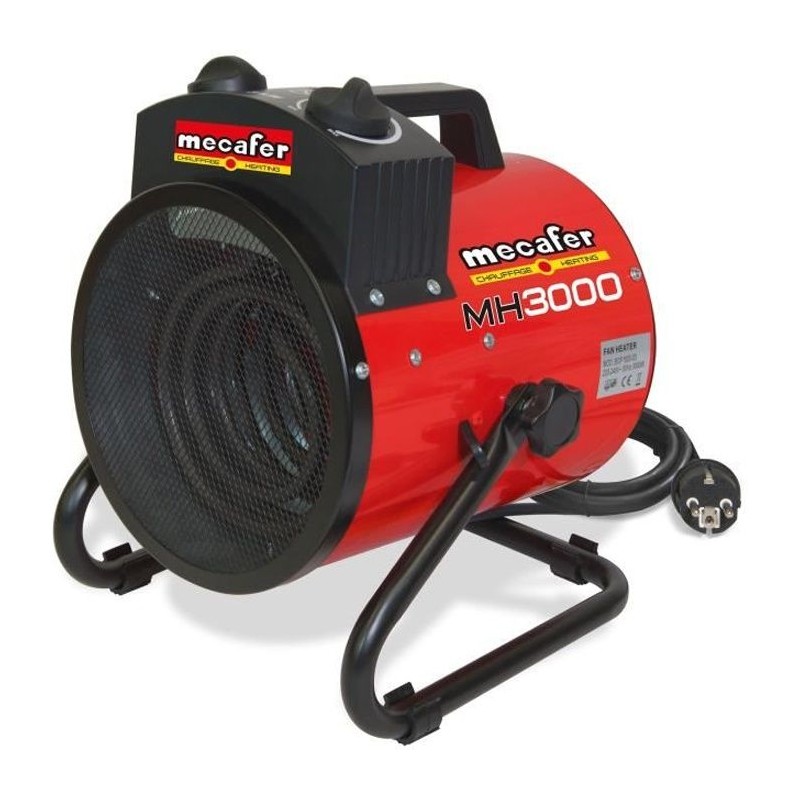 MECAFER Chauffage de chantier soufflant électrique 3000 W MH3000 MECAFER Chauffage de chantier soufflant électrique 3000 W MH3000