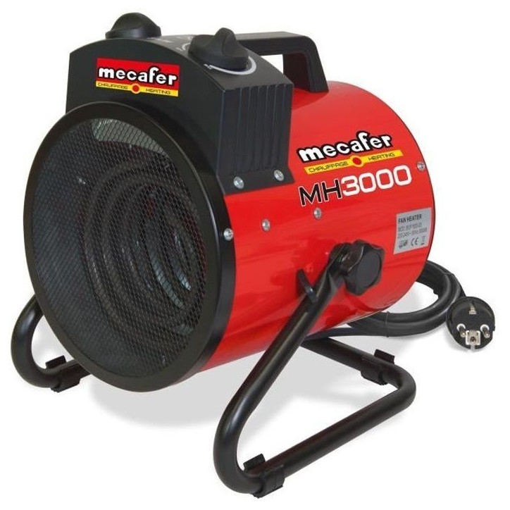 MECAFER Chauffage de chantier soufflant électrique 3000 W MH3000 MECAFER Chauffage de chantier soufflant électrique 3000 W MH3000