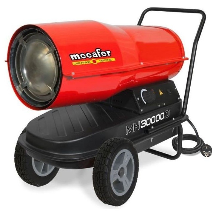 MECAFER Chauffage de chantier / Canon a air chaud Diesel / Fioul avec turbine incorporée 30000 W MH30000D