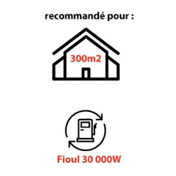 MECAFER Chauffage de chantier / Canon a air chaud Diesel / Fioul avec turbine incorporée 30000 W MH30000D