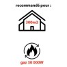 Chauffage a gaz infrableu MECAFER - MH30000G - 30000 W - Compatible bu