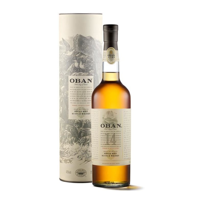 Oban Single Malt Scotch - Whisky 14 ans - 43,0 % Vol. - 70 cl Oban Single Malt Scotch - Whisky 14 ans - 43,0 % Vol. - 70 cl