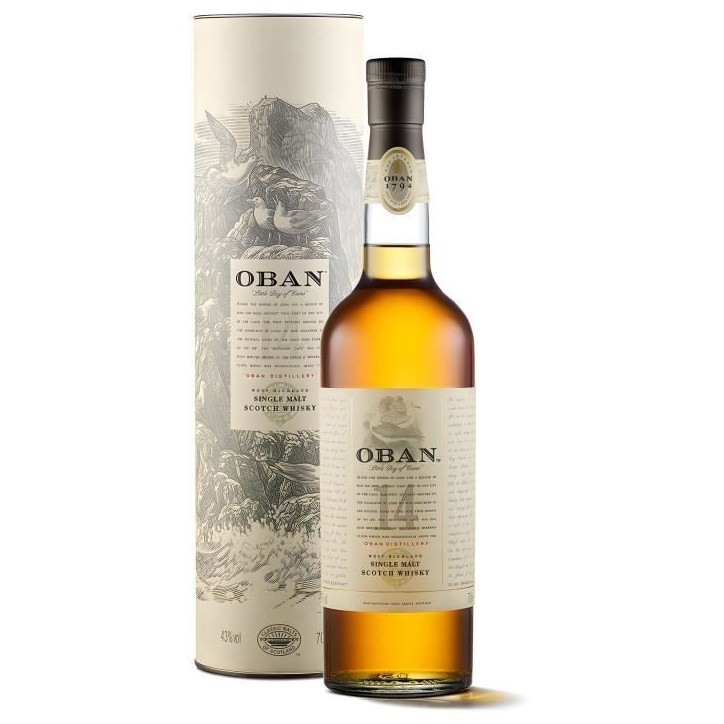 Oban Single Malt Scotch - Whisky 14 ans - 43,0 % Vol. - 70 cl