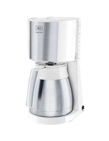 Cafetiere MELITTA Enjoy Top Therm Blanc/Inox - AromaSelector - 15 tasses - Filtre