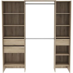 Kit dressing extensible - L192 x P50 x H205 cm - Décor Chene Kronberg