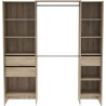 Kit dressing extensible - L192 x P50 x H205 cm - Décor Chene Kronberg