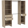 Kit dressing extensible - L192 x P50 x H205 cm - Décor Chene Kronberg