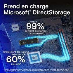 SSD Interne - CRUCIAL - T700 - 1To - PCIe Gen5 NVMe - CT1000T700SSD3