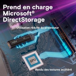Crucial T500 SSD 1 To PCIe Gen4 NVMe M.2 PS5 SSD Interne Gaming avec D