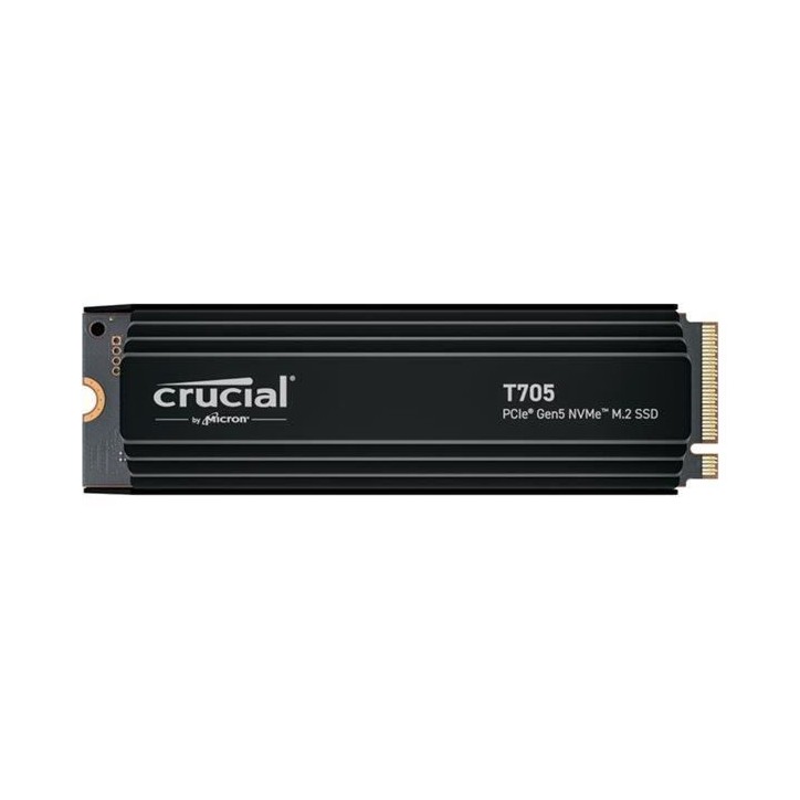 SSD Interne Gaming avec Dissipateur Premium - CRUCIAL - T705 SSD 2To PCIe Gen5 NVMe M.2 (2024) - CT2000T705SSD5 SSD Interne Gaming avec Dissipateur Premium - CRUCIAL - T705 SSD 2To PCIe Gen5 NVMe M.2 (2024) - CT2000T705SSD5