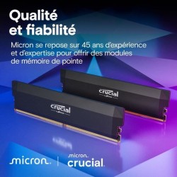 Mémoire RAM - CRUCIAL - DDR5 PRO Overclocking - Kit 32Go (2x16 Go) -
