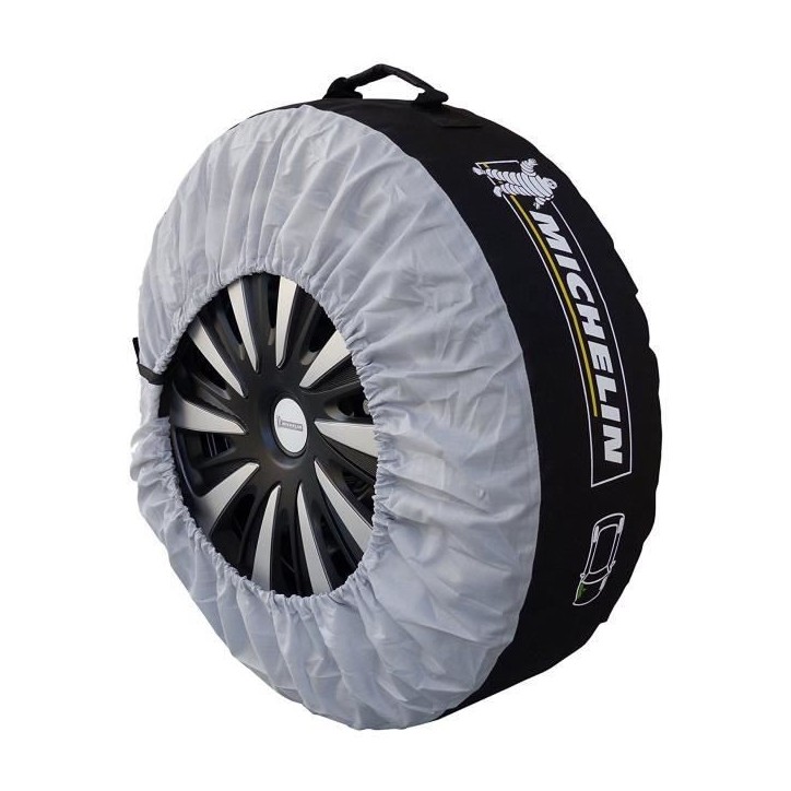 Lot de 4 Housses de rangement les roues ou les pneus taille universelle - MICHELIN - 15''a 19'' - En nylon avec poignée renforc