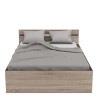 DEMEYERE Michigan Lit adulte 140x190 cm - 2 tiroirs et 1 niche - Indus