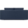Banquette convertible 3 places MIKA - Tissu bleu foncé - Coffre de ra
