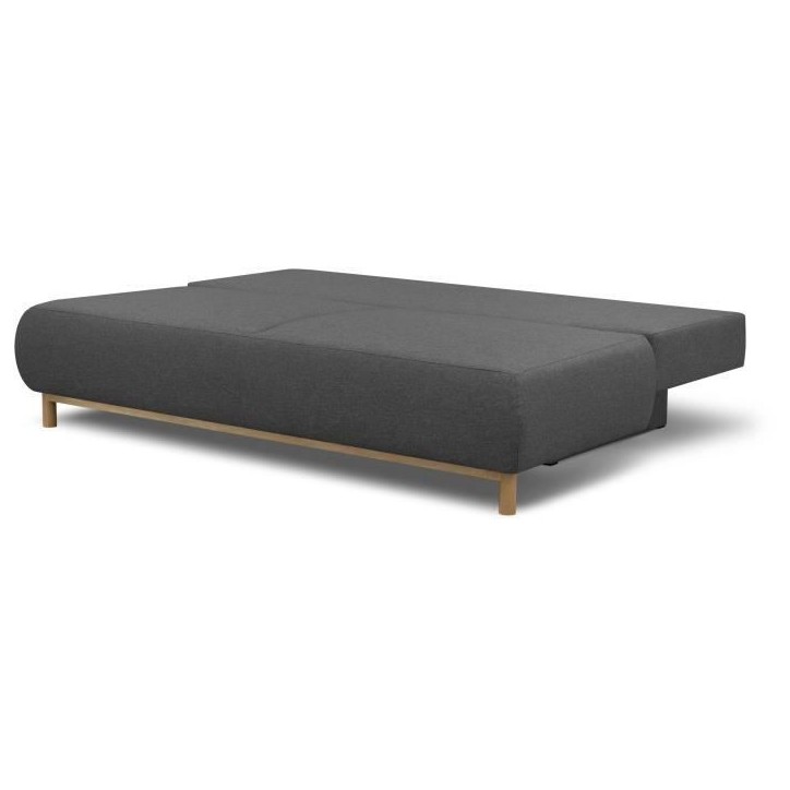 Banquette convertible 3 places MIKA - Tissu gris - Coffre de rangement - L 192 x H 84 x P 93 cm Banquette convertible 3 places MIKA - Tissu gris - Coffre de rangement - L 192 x H 84 x P 93 cm