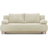 Banquette convertible 3 places MIKA - Velours côtelé Beige - Coffre