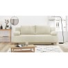 Banquette convertible 3 places MIKA - Velours côtelé Beige - Coffre