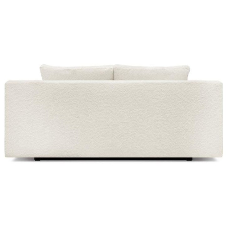 Banquette convertible 3 places MIKA - Tissu Bouclette beige - Coffre de rangement - L 192 x H 84 x P 93 cm Banquette convertible 3 places MIKA - Tissu Bouclette beige - Coffre de rangement - L 192 x H 84 x P 93 cm
