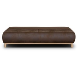 Canapé convertible - 3 places - MIKA - Tissu vintage cuir vieilli Mar