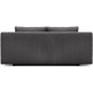 Banquette convertible 3 places MIKA - Velours côtelé gris foncé - Coffre de rangement - L 192 x H 84 x P 93 cm
