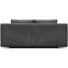 Banquette convertible 3 places MIKA - Velours côtelé gris foncé - C