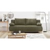 Banquette convertible 3 places MIKA - Velours côtelé vert kaki - Cof