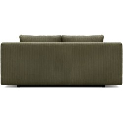 Banquette convertible 3 places MIKA - Velours côtelé vert kaki - Cof