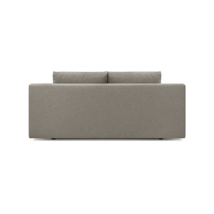 Banquette convertible 3 places MIKA - Tissu beige - Coffre de rangement - L 192 x H 84 x P 93 cm Banquette convertible 3 places MIKA - Tissu beige - Coffre de rangement - L 192 x H 84 x P 93 cm