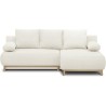 Canapé d'angle droit convertible - 3 places - MIKA - Tissu bouclettes