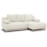 Canapé d'angle droit convertible - 3 places - MIKA - Tissu bouclettes