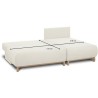 Canapé d'angle droit convertible - 3 places - MIKA - Tissu bouclettes