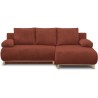 Canapé d'angle droit convertible - 3 places - MIKA - Tissu velours c