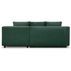 Canapé d'angle droite convertible - 3 places - MIKA - Tissu velours c