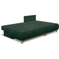 Canapé d'angle droite convertible - 3 places - MIKA - Tissu velours c