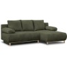Canapé d'angle droit convertible - 3 places - MIKA - Tissu velours c