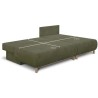 Canapé d'angle droit convertible - 3 places - MIKA - Tissu velours c