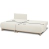 Canapé d'angle gauche convertible - 3 places - MIKA - Tissu bouclette