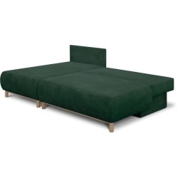 Canapé d'angle gauche convertible - 3 places - MIKA - Tissu velours c