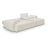 Canapé d'angle droit convertible 4/5 places MILO - Tissu bouclette be