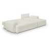 Canapé d'angle droit convertible 4/5 places MILO - Tissu bouclette be