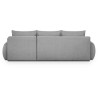 Canapé d'angle droit convertible MILO 4/5 places - Tissu gris - Coffr