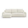 Canapé d'angle gauche convertible 4/5 places MILO - Tissu bouclette b