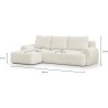 Canapé d'angle gauche convertible 4/5 places MILO - Tissu bouclette b
