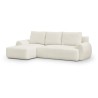 Canapé d'angle gauche convertible 4/5 places MILO - Tissu bouclette b