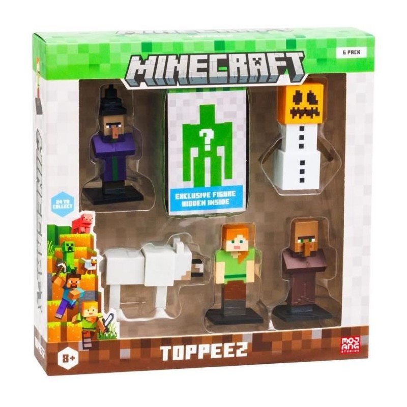 Coffret 6 petites figurines - BANDAI - Minecraft - 1 figurine mystere Coffret 6 petites figurines - BANDAI - Minecraft - 1 figurine mystere