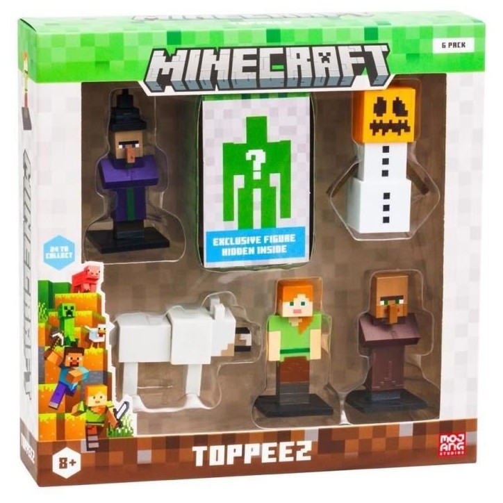 Coffret 6 petites figurines - BANDAI - Minecraft - 1 figurine mystere Coffret 6 petites figurines - BANDAI - Minecraft - 1 figurine mystere