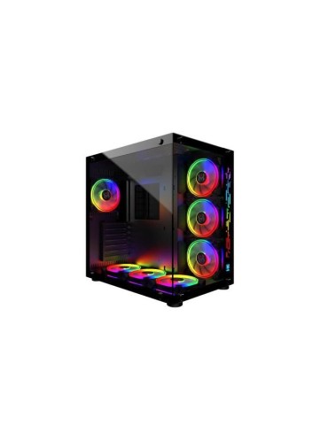 MRED - Boîtier PC Gamer ATX - Noir RGB Crystal Sea