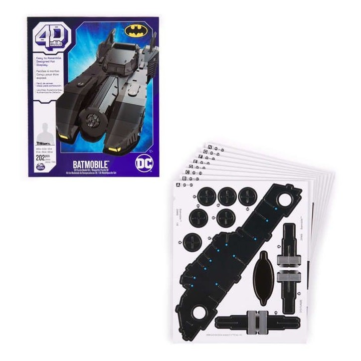 Puzzle 4D Build Batman Batmobile Modele 3D de voiture a assembler Puzzle 4D Build Batman Batmobile Modele 3D de voiture a assembler